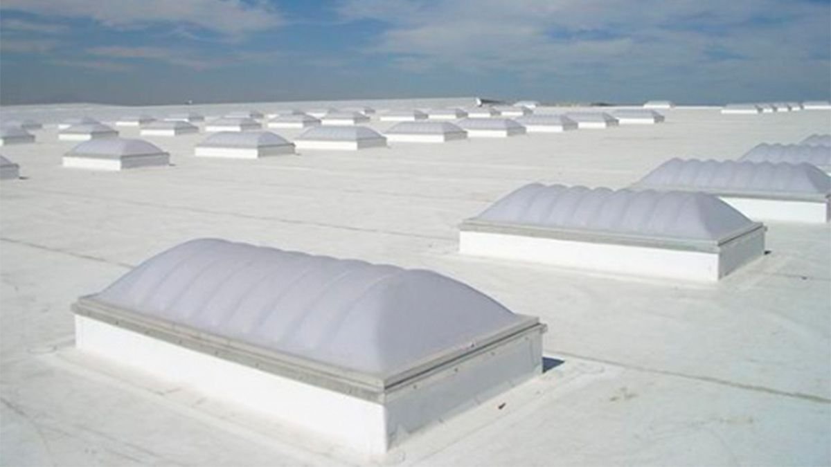 Completed commercial roofing system